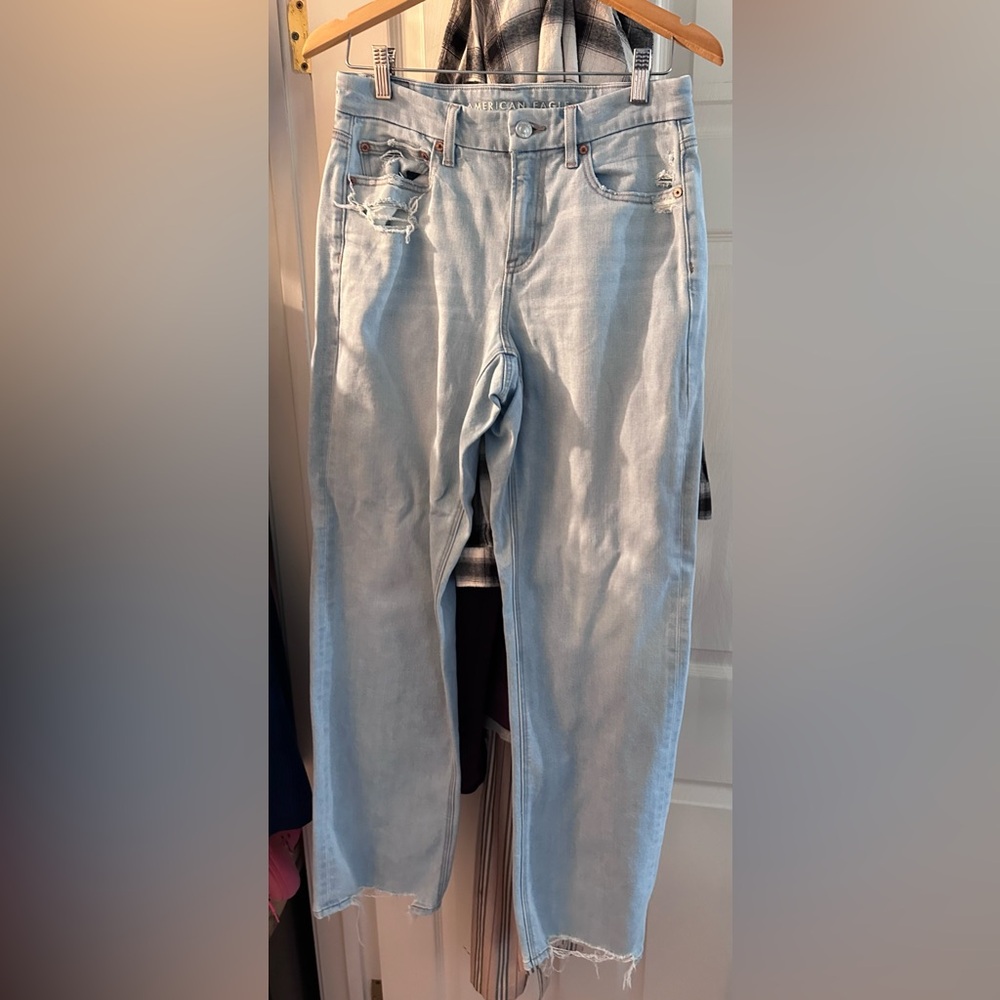 American Eagle Stretch Super High-Wasted Straight Jean